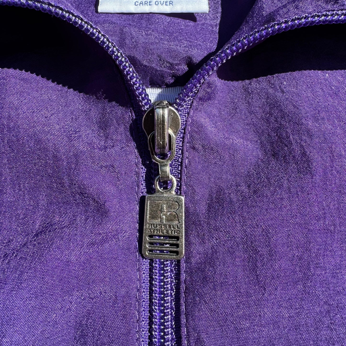 90s Russell Athletic Purple Zip-Up Windbreaker Jacket KiiChain Clothing