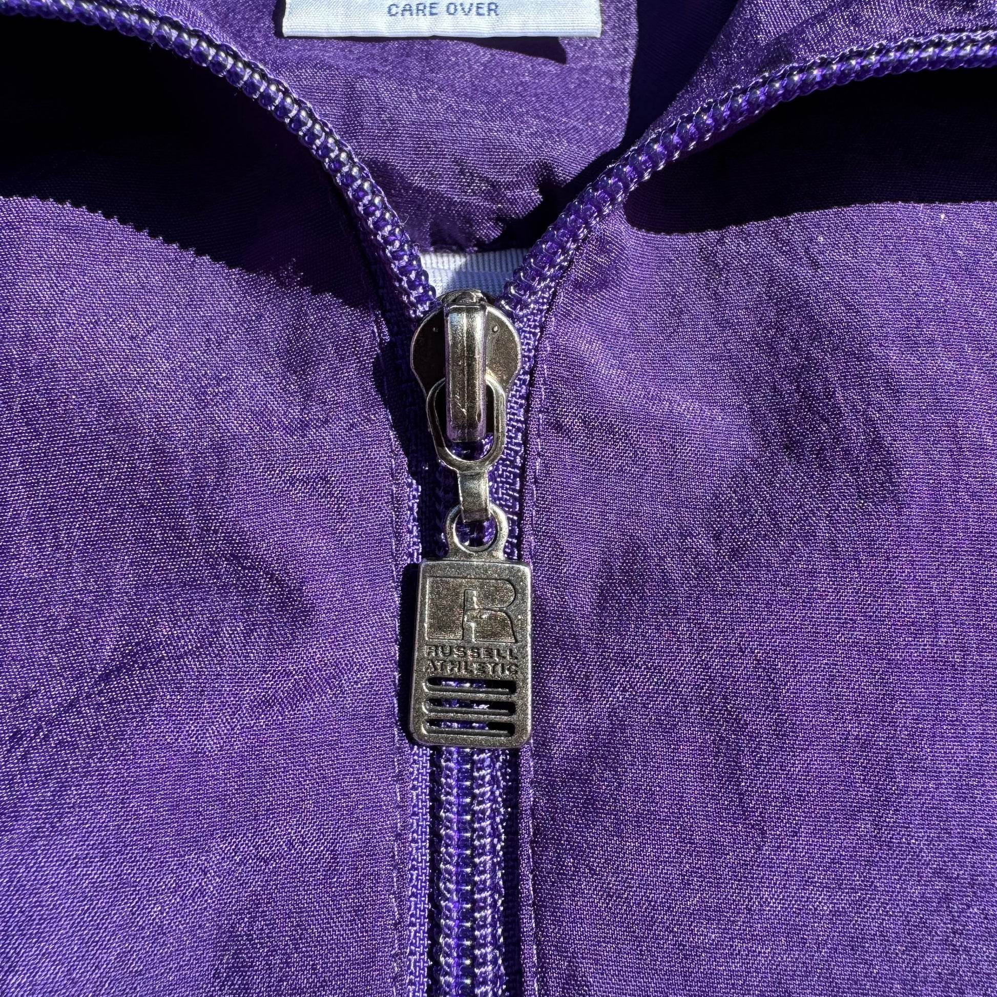 90s Russell Athletic Purple Zip-Up Windbreaker Jacket KiiChain Clothing
