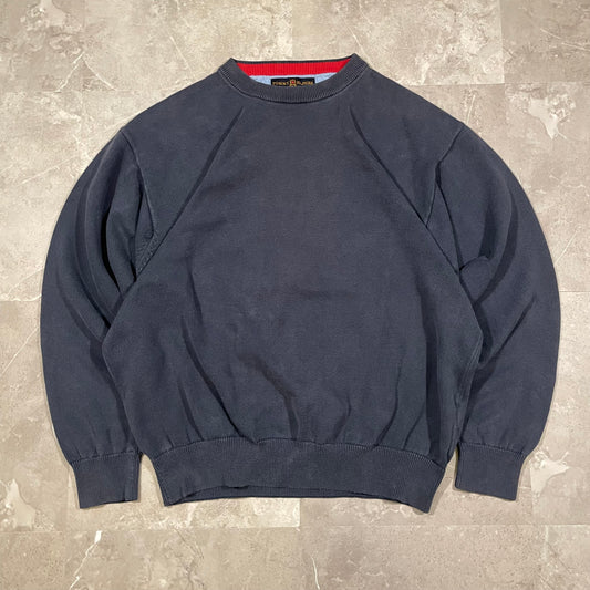 90s Tommy Hilfiger Vintage-Washed Navy Crewneck Sweater