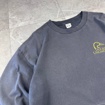 90s-00s Alstyle Ducks Unlimited Dog Graphic Long Sleeve Tee