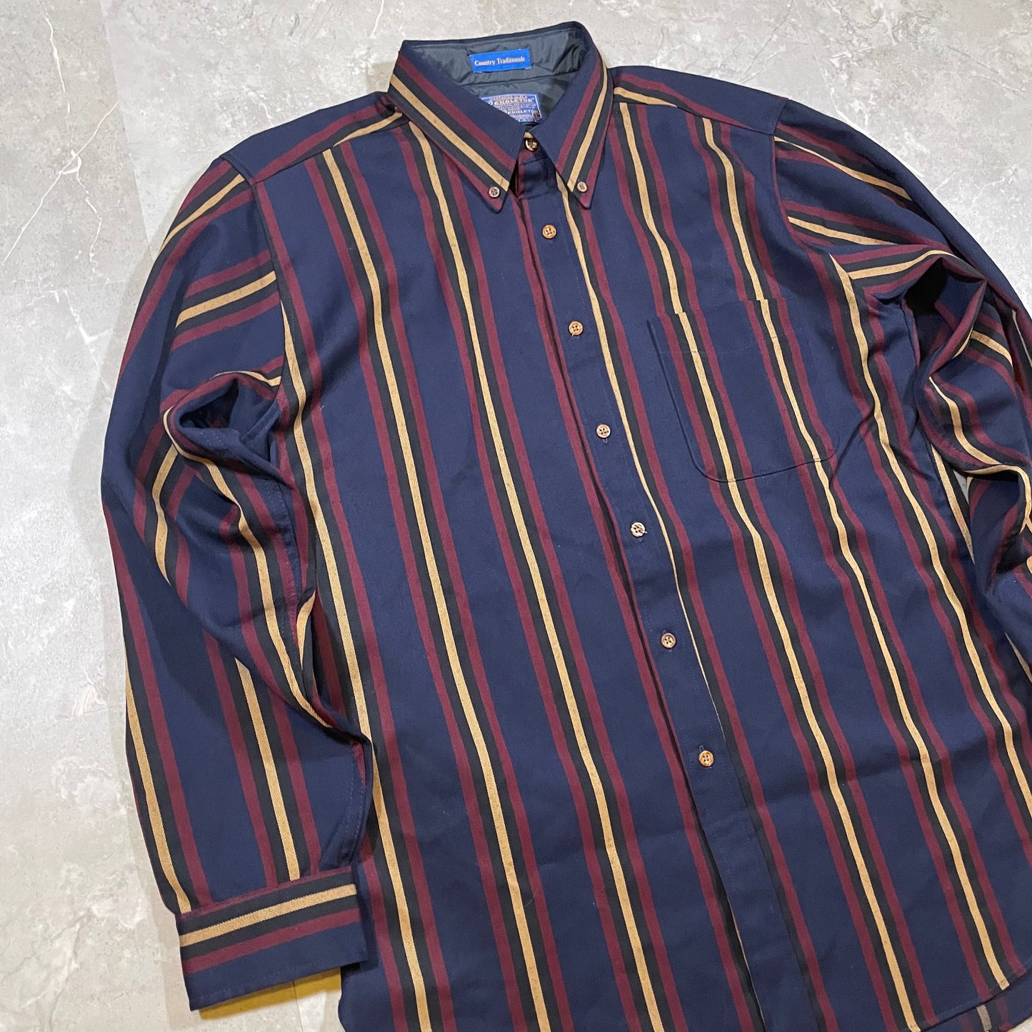 70s Pendleton Wool Striped Button Down Shirt