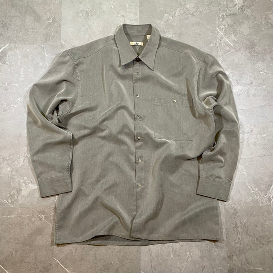 90s Ubc Washed Gray Rayon Shirt