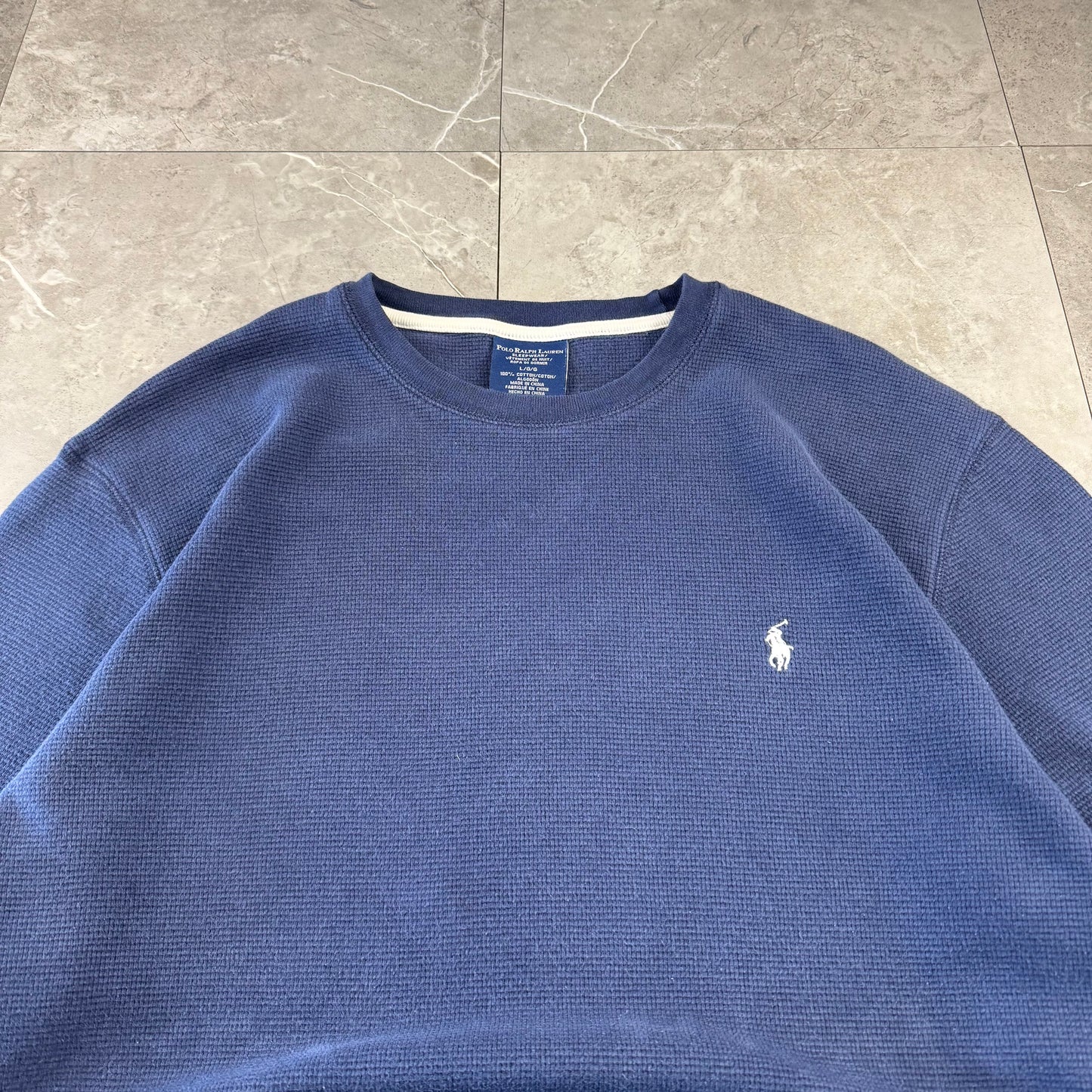 90s Polo Ralph Lauren Navy Long Sleeve Thermal