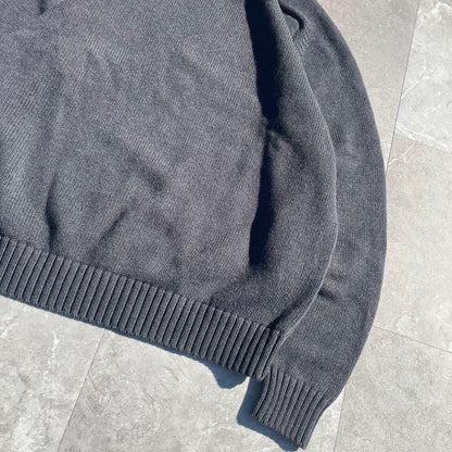 90s Lands' End Made in Japan Plain Dark Gray Knit