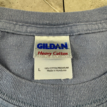 90s-00s Gildan South Dakota 1889 Faded Blue Graphic T-Shirt