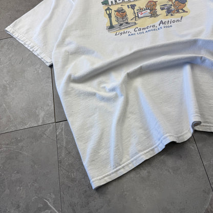 90s-00s Gildan Ultra Cotton Hollywood Lights, Camera, Action White T-Shirt