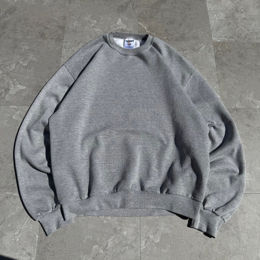 90s-00s Jerzees Gray Crewneck Sweatshirt KiiChain Clothing