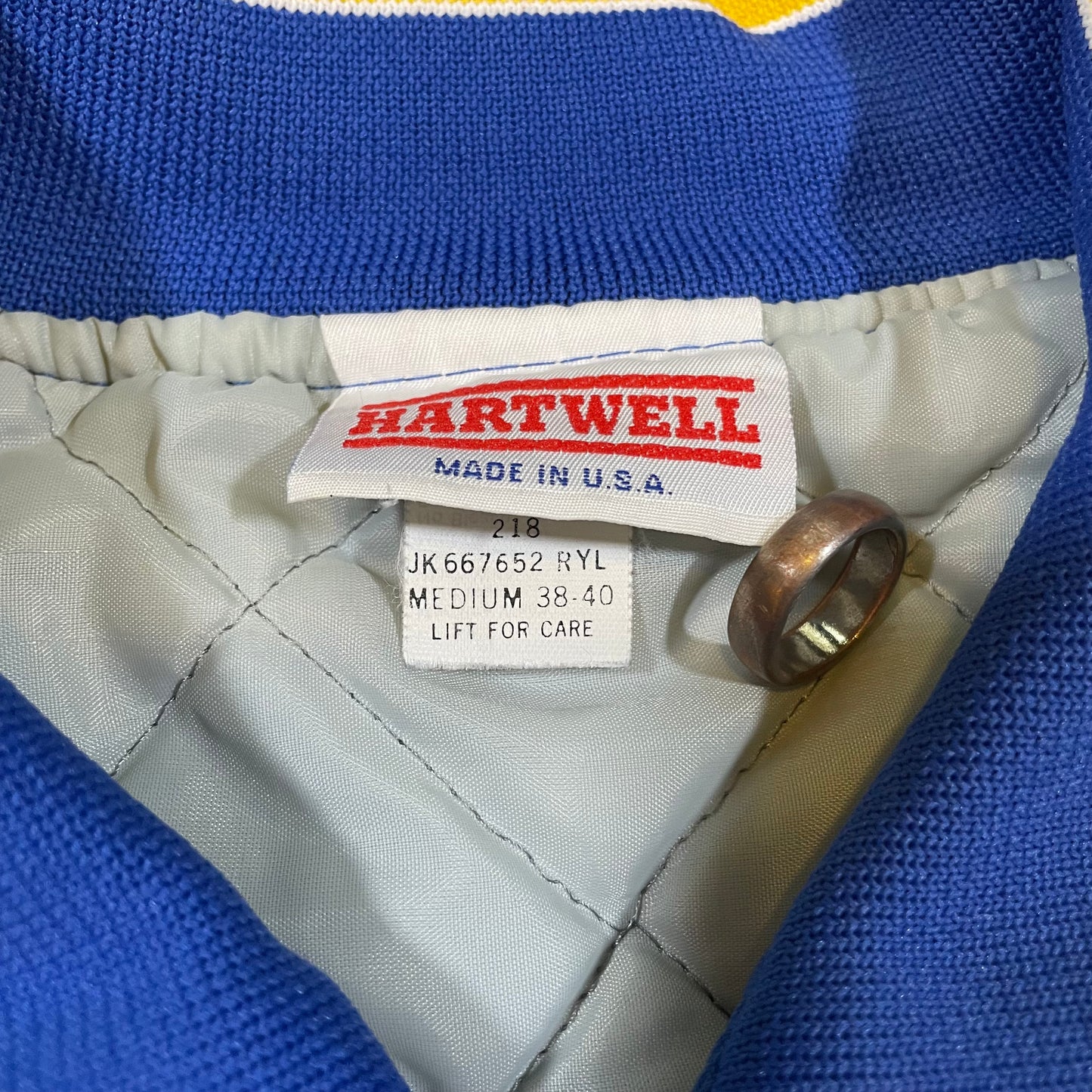 90s Hartwell Made in USA Nylon Varsity Jacket