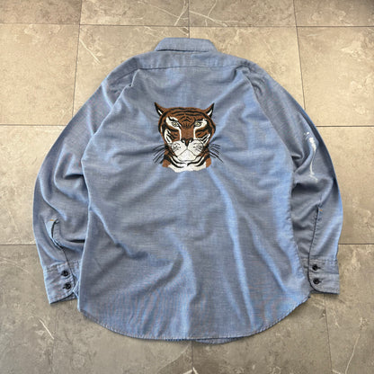 90s Levi's Orange Tab Tiger Embroidered Graphic Dual Pocket Shirt