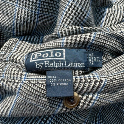 90s-00s Ralph Lauren Rare Houndstooth / Navy Reversible Harrington Jacket