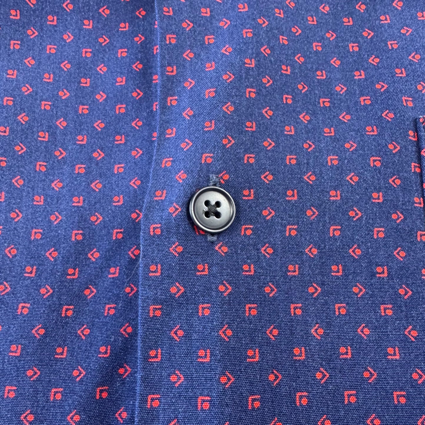 00s Polo by Ralph Lauren Clayton Purple Dot Pattern Rayon Open Collar Shirt M