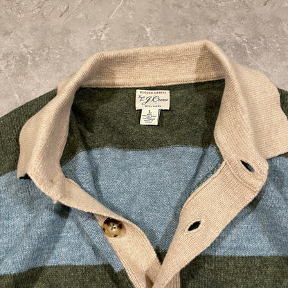 00s J.Crew Merino Wool Polo Sweater