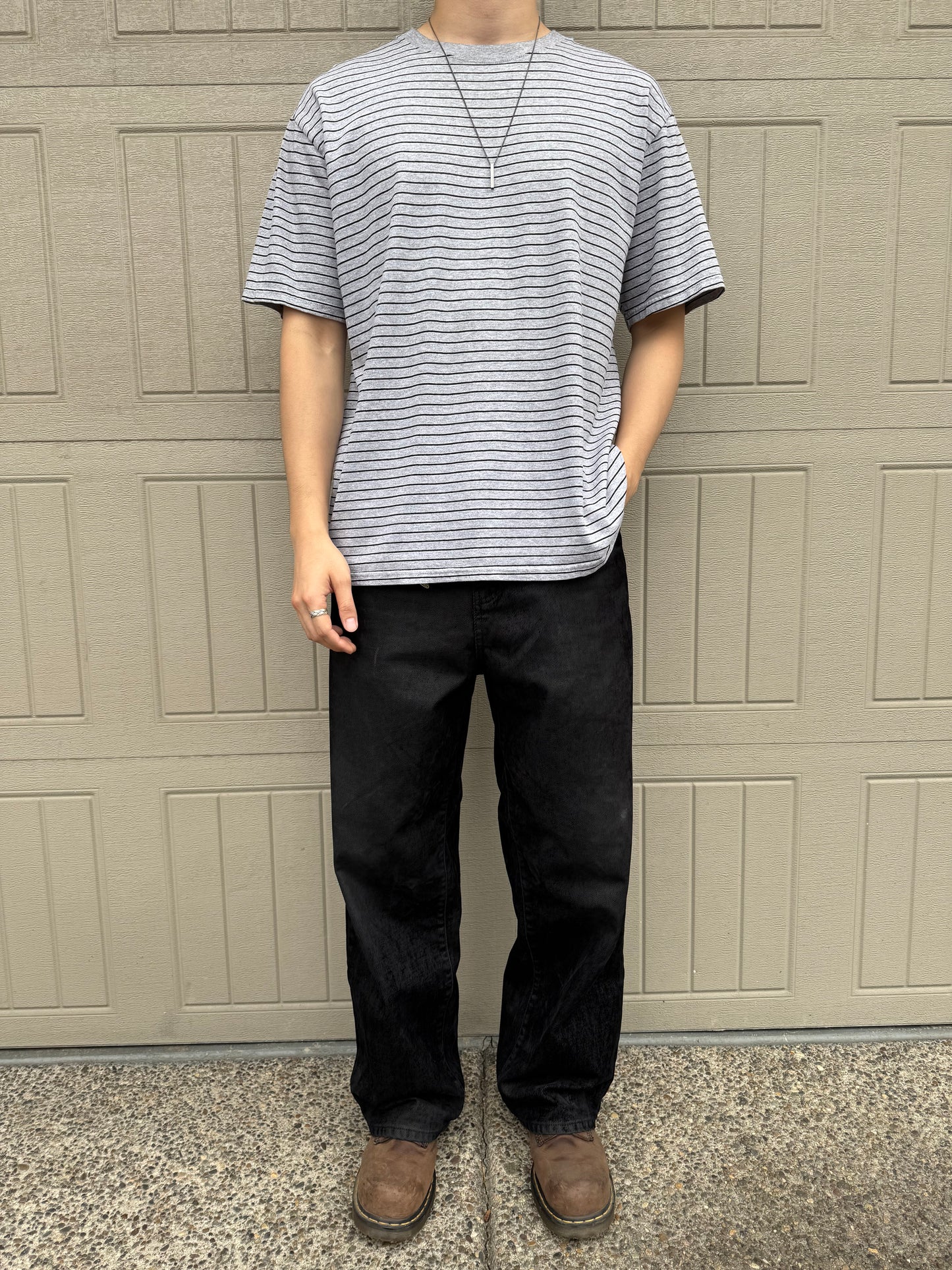 90s Puritan Gray Border Tee