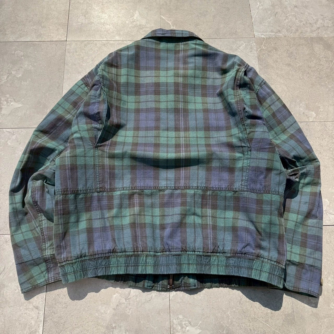 80s Chaps Ralph Laure Checkered Fleece Lined Jacket