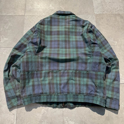 80s Chaps Ralph Laure Checkered Fleece Lined Jacket
