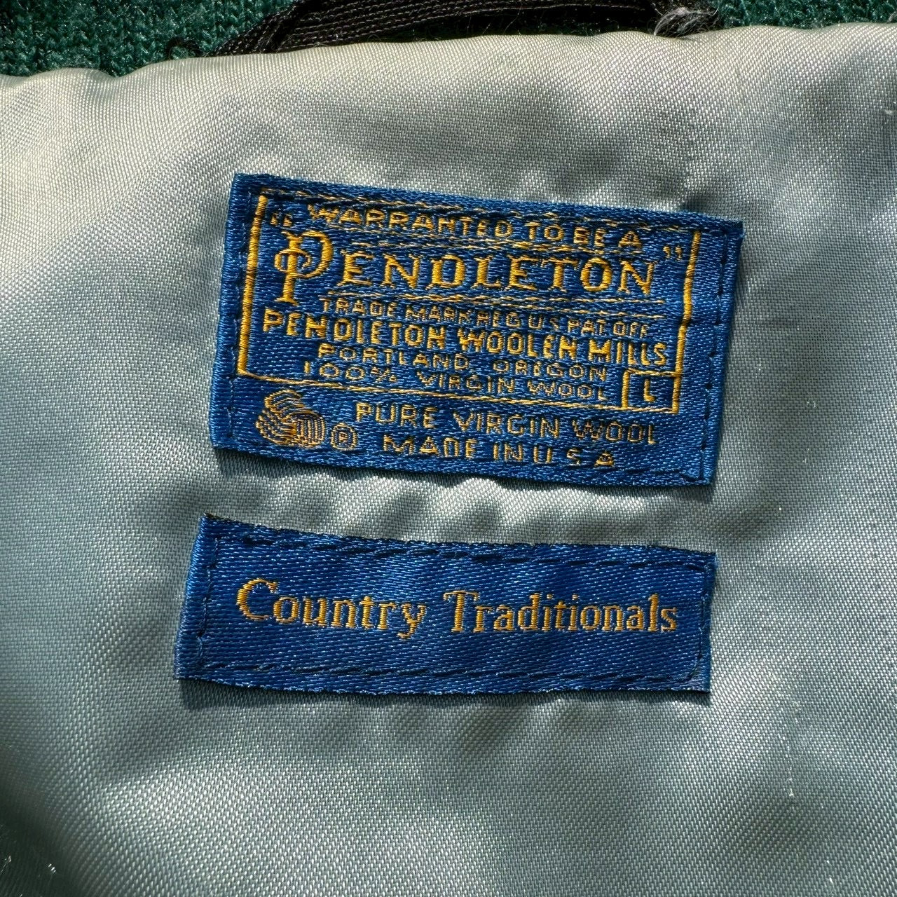 90s Pendleton Made in USA Green Harrington Jacket