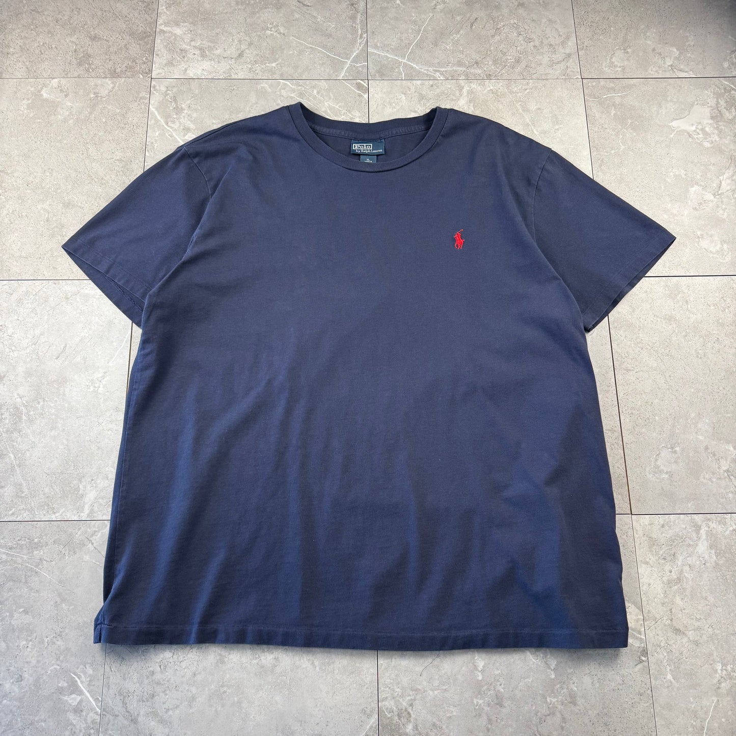90s Polo by Ralph Lauren Navy Logo Single Stitch T-Shirt