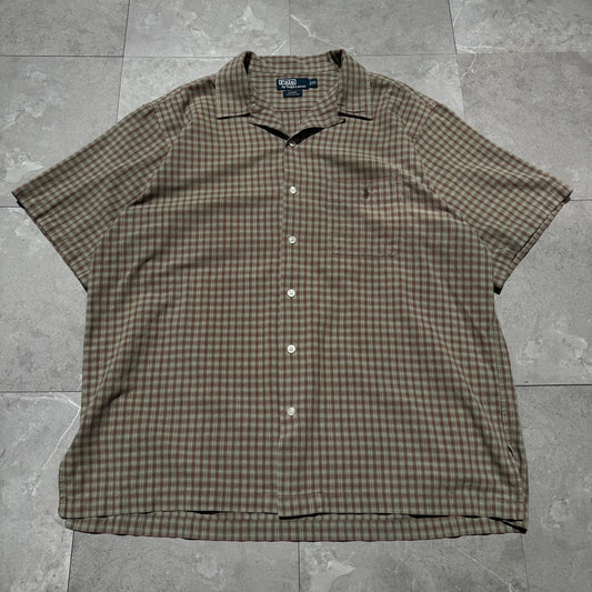 90s Ralph Lauren Adams Checkered Pocket Pony Cotton Short Sleeve Shirt KiiChain Clothing