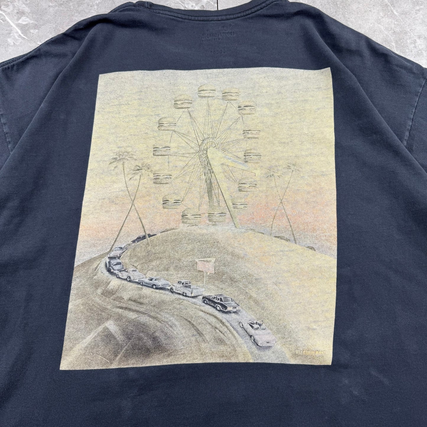 00s In-N-Out Burger 70th Anniversary Faded Black Graphic T-Shirt