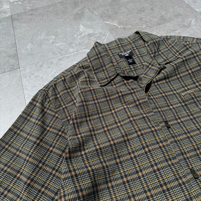 90s-00s Ralph Lauren Jeans Co Checkered Cotton Open Collar Shirt KiiChain Clothing