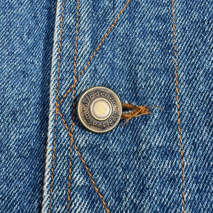 90s St. John's Bay Leather Collar Denim Jacket