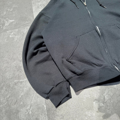 90s Russell Athletic Black Zip-Up Hoodie KiiChain Clothing