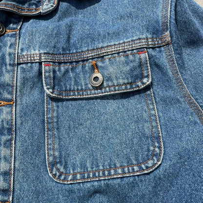 90s CHAPS Ralph Lauren Embroidered Logo Denim Jacket