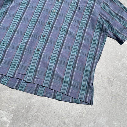 90s Ralph Lauren Caldwell Blue Checkered Hawaiian Shirt