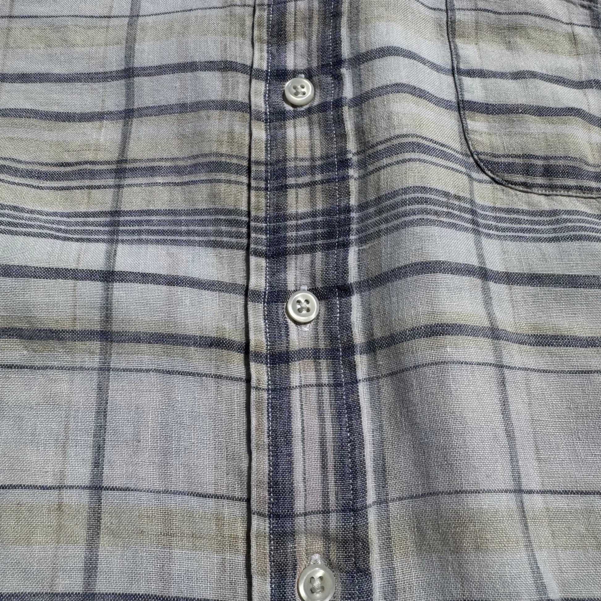 90s Ralph Lauren Checkered Linen Shirt KiiChain Clothing