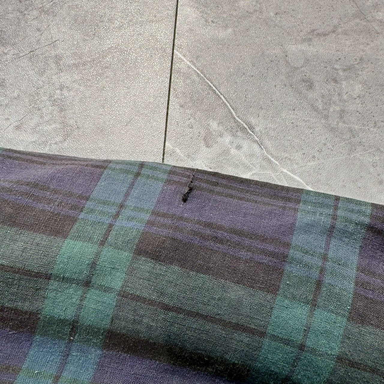 80s-90s Ralph Lauren Green Navy Checkered Harrington Jacket