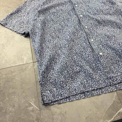 00s Polo by Ralph Lauren Caldwell Blue Flower Open Collar Shirt