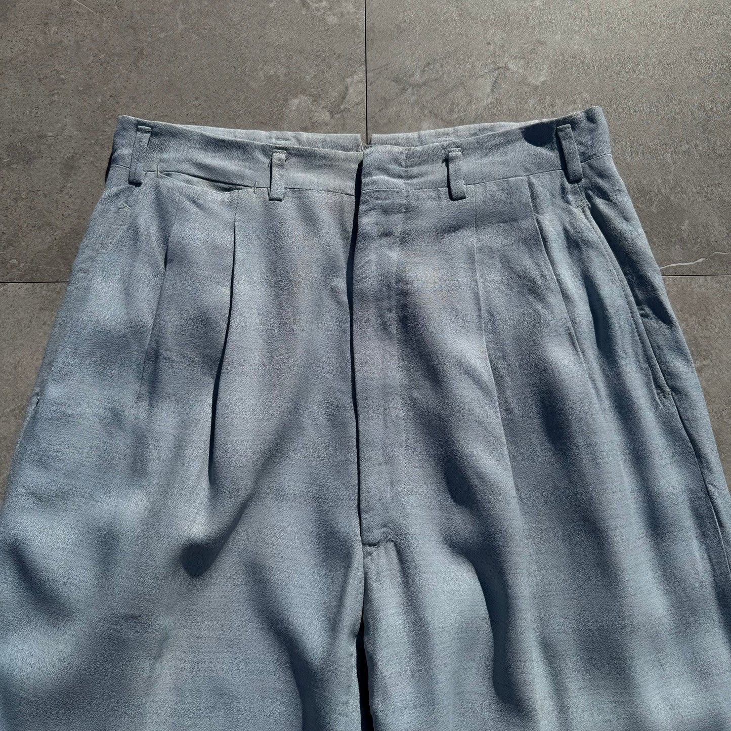 40s Unknown Light Blue Gabardine Slacks