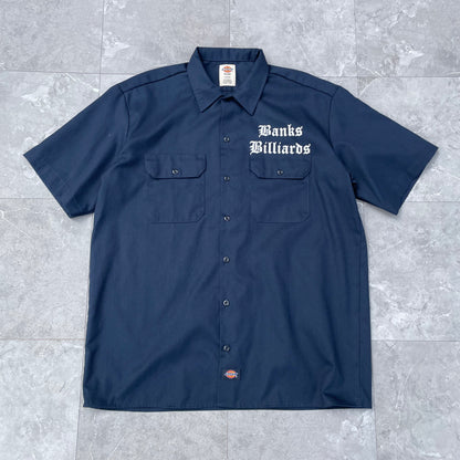 00s Dickies Banks Billiards Short Sleeve Work Shirt