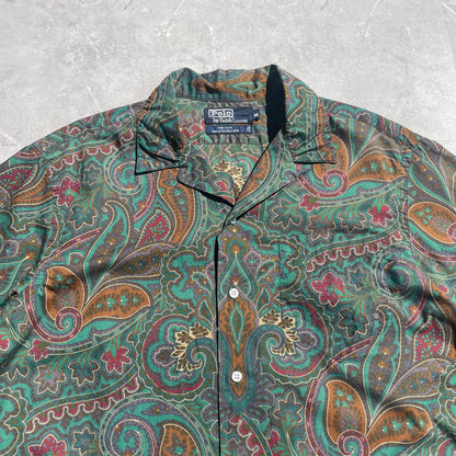 80s-90s Ralph Lauren Made in USA Paisley Hawaiian Shirt