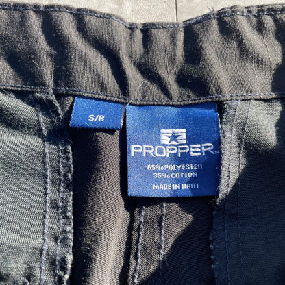 00s Propper Black Rip-Stop Cargo Military Pants Size S/R