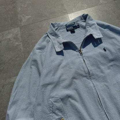 00s Ralph Lauren Rare Seersucker Light Weight Harrington Jacket
