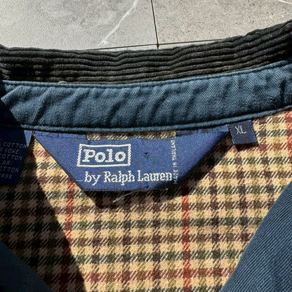 90s Ralph Lauren Navy Corduroy Collar Swing Top Jacket
