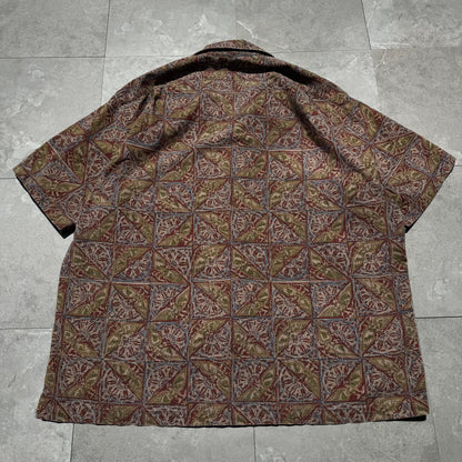 90s-00s Ralph Lauren Caldwell Bird Graphic Paisley Cotton Short Sleeve Shirt KiiChain Clothing
