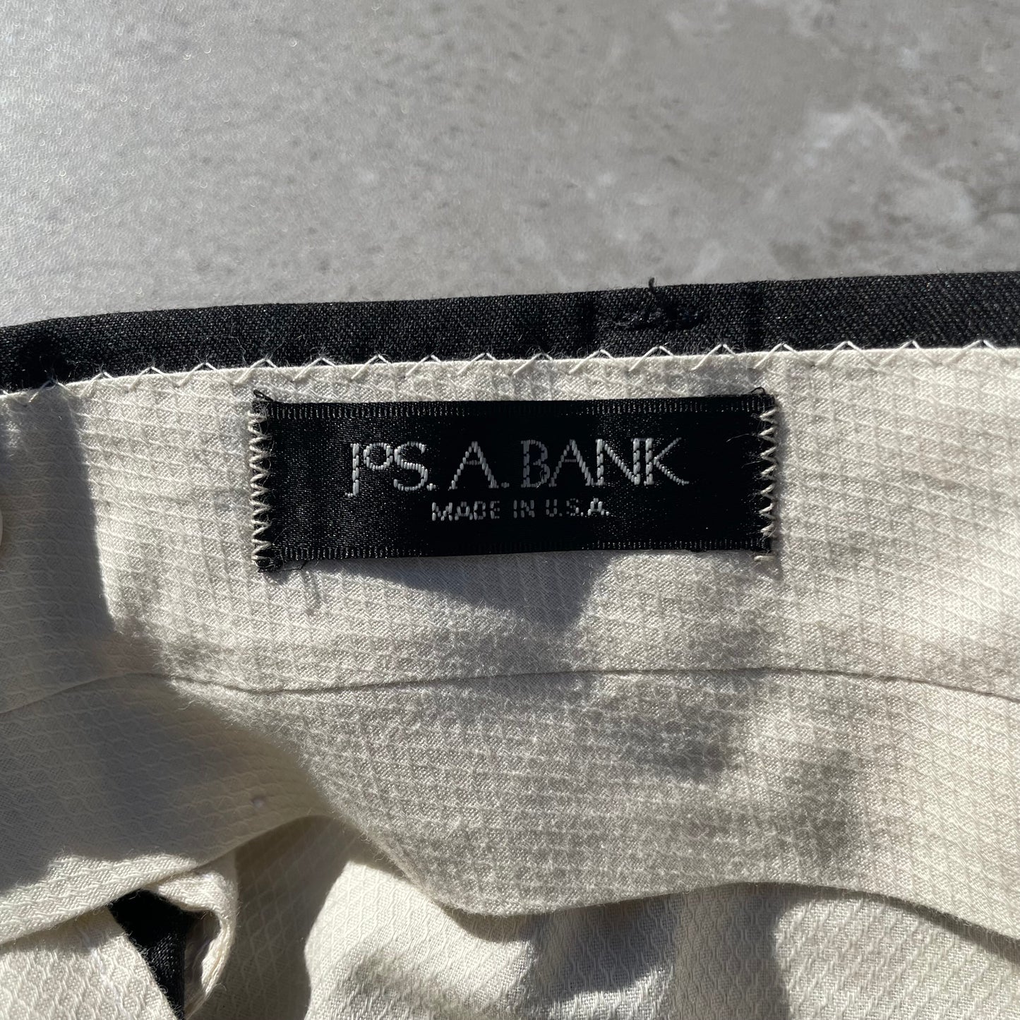 70s-80s Jos.A.Bank Made in USA Two-Tuck Wide Leg Pleated Pure Wool Slacks