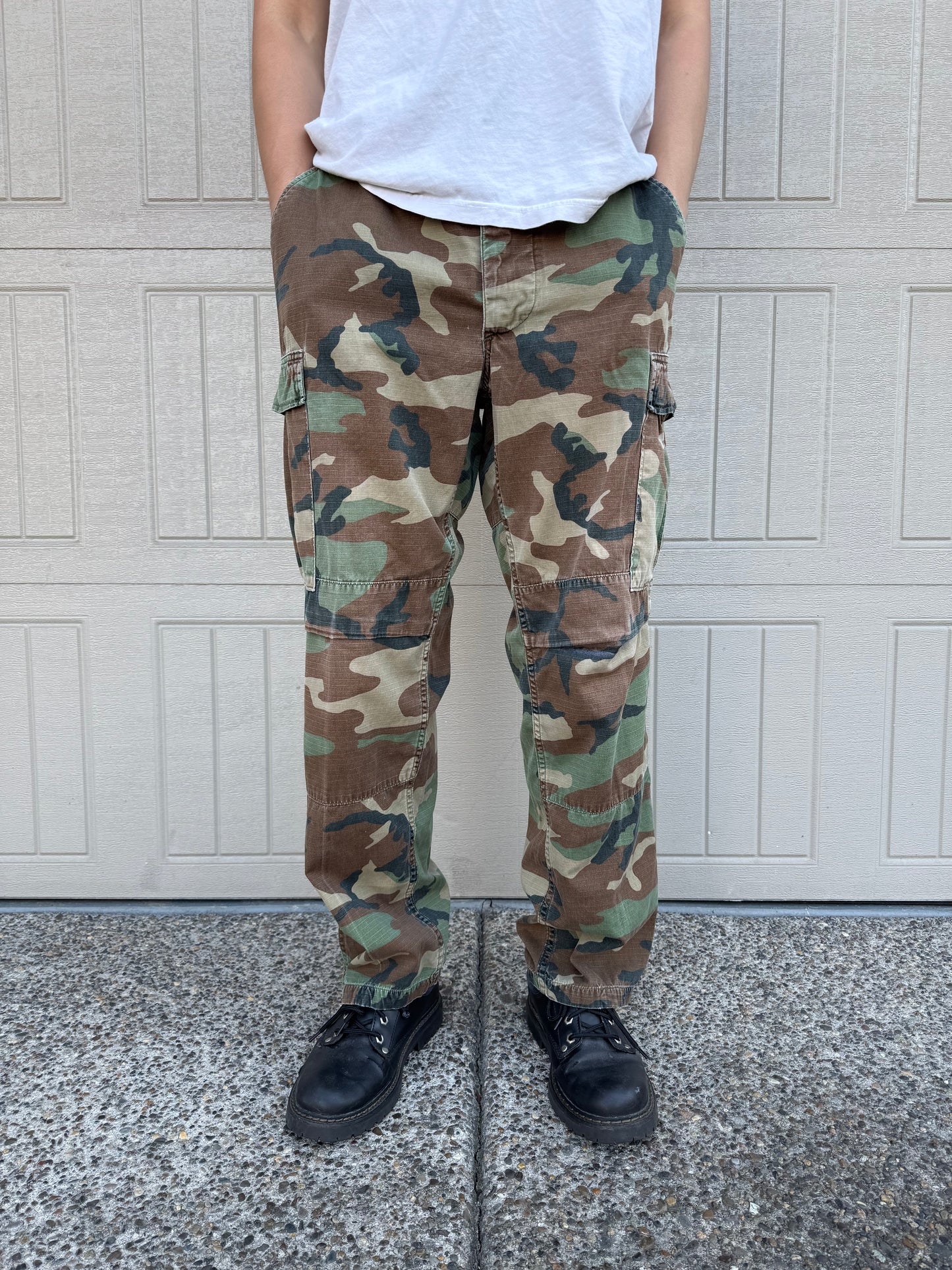 80s US Army 1988 Woodland Camouflage Military Pants