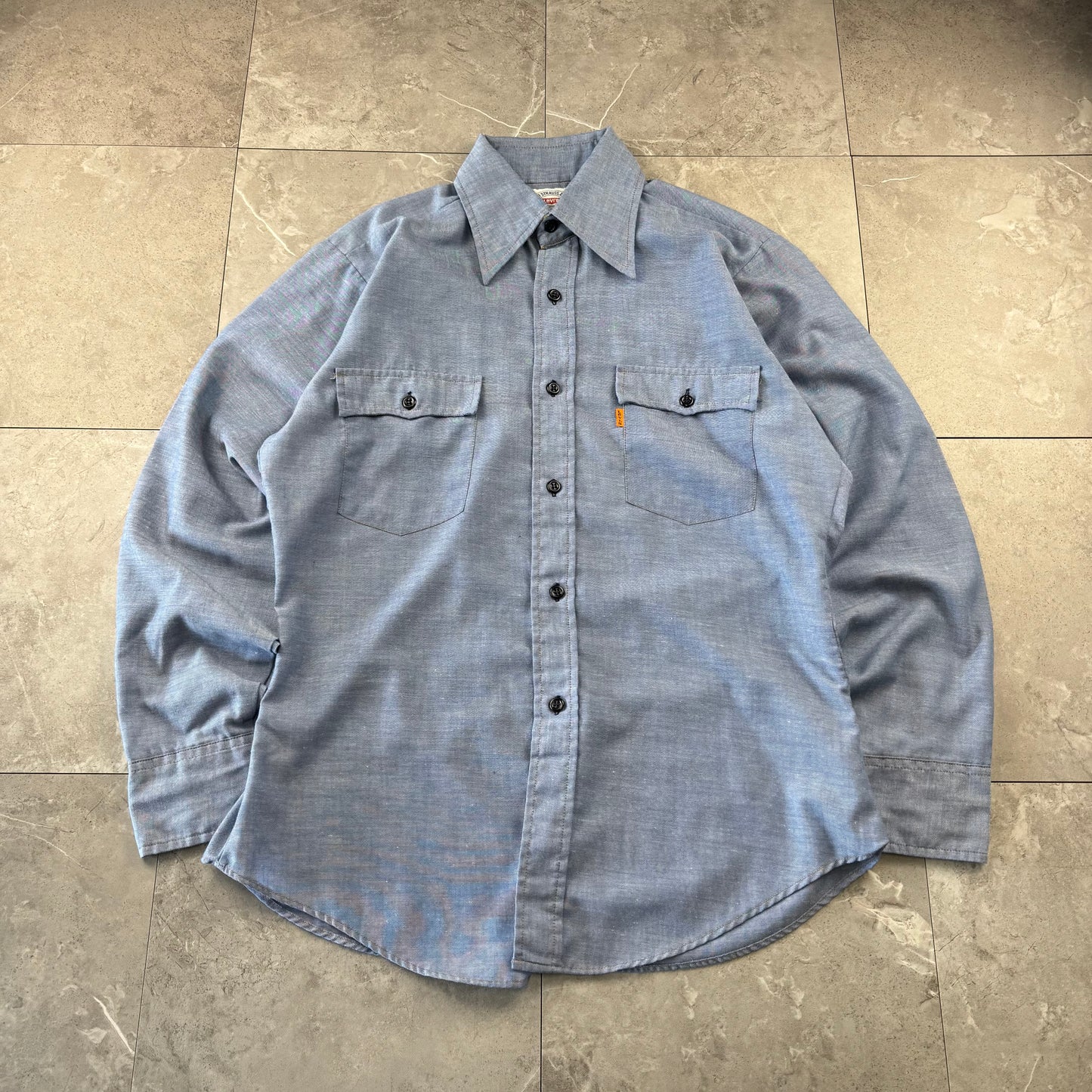 90s Levi's Orange Tab Tiger Embroidered Graphic Dual Pocket Shirt