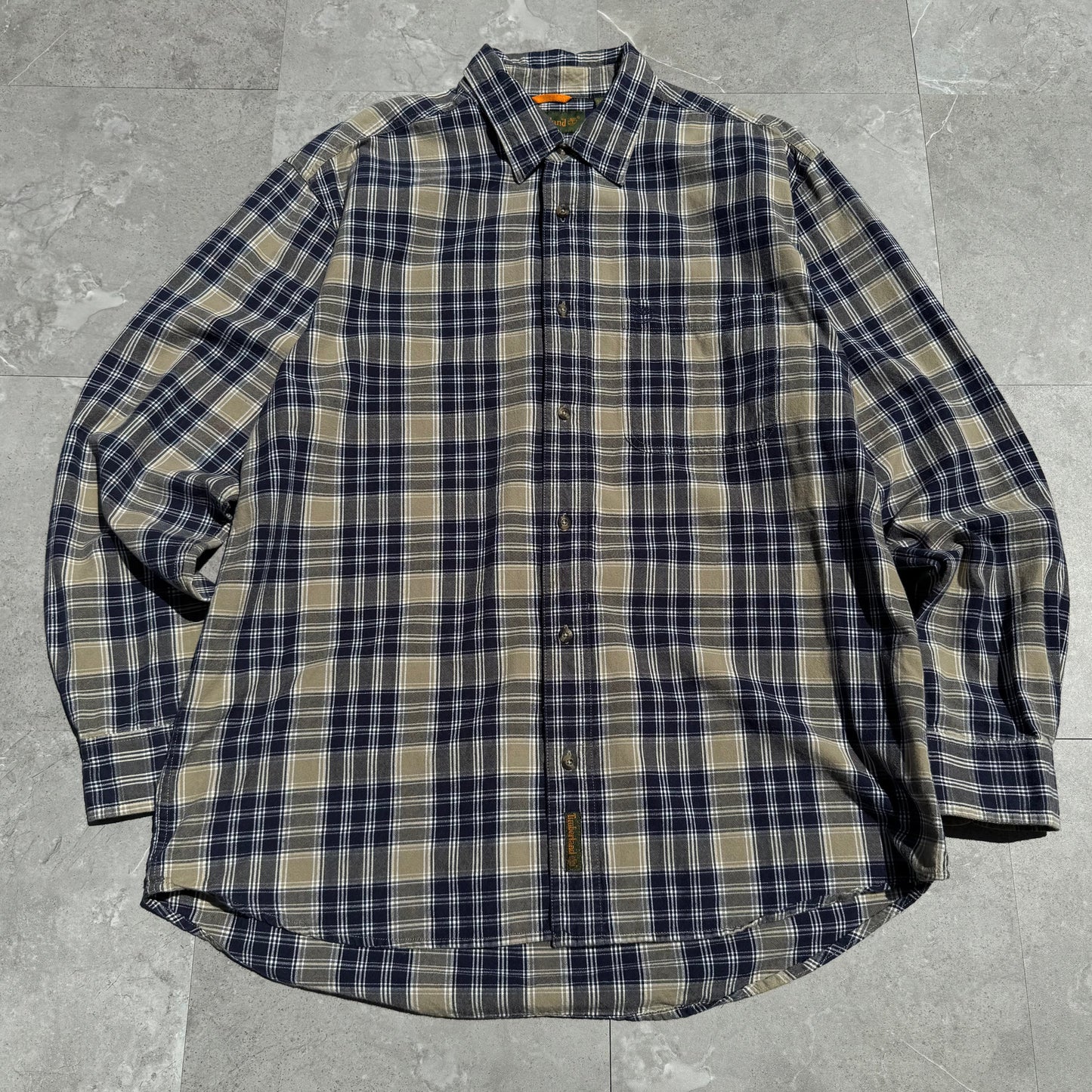 90s Timberland Faded Checkered Long Sleeve Shirt KiiChain Clothing