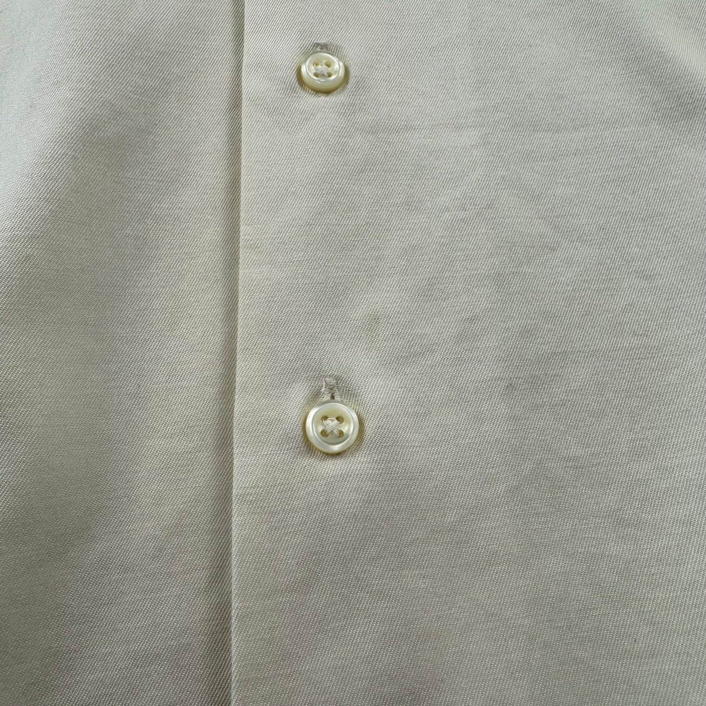 00s Polo by Ralph Lauren Caldwell Cream No-Pony Silk x Cotton Open Collar Shirt XXL