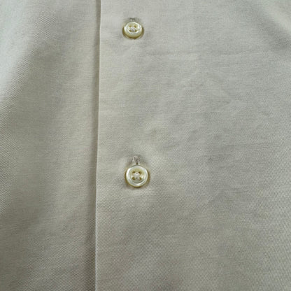 00s Polo by Ralph Lauren Caldwell Cream No-Pony Silk x Cotton Open Collar Shirt XXL