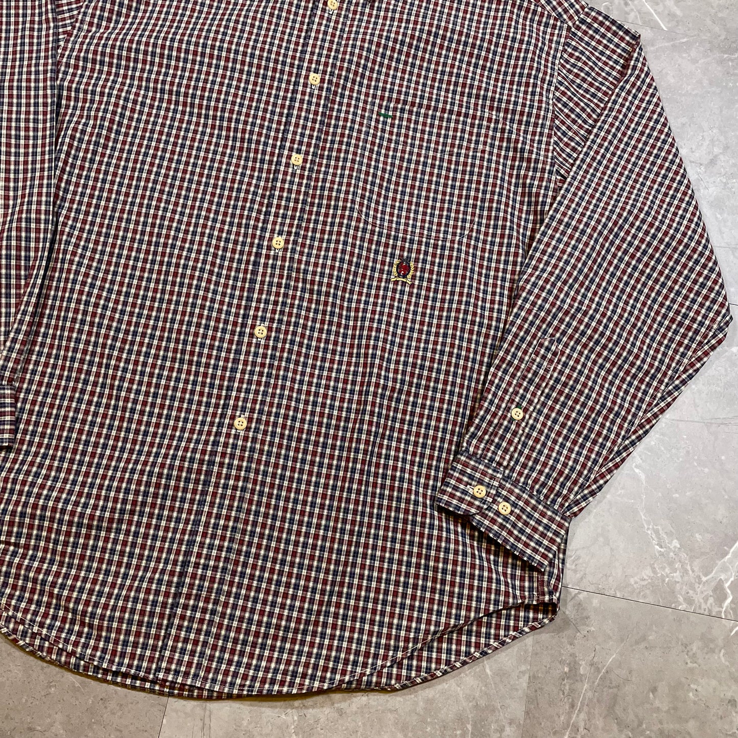 90s Tommy Hilfiger Checkered Button Down Shirt