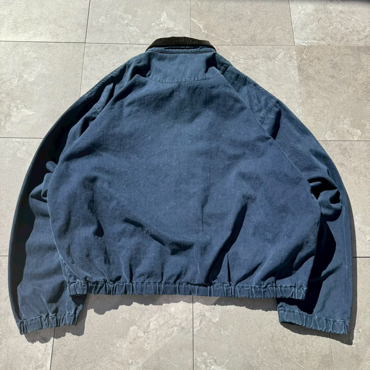 90s Ralph Lauren Navy Corduroy Collar Swing Top Jacket