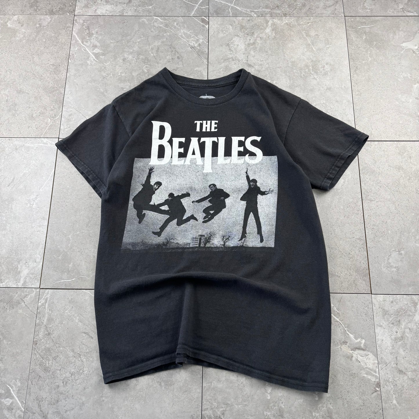 00s The Beatles Black Graphic T-Shirt