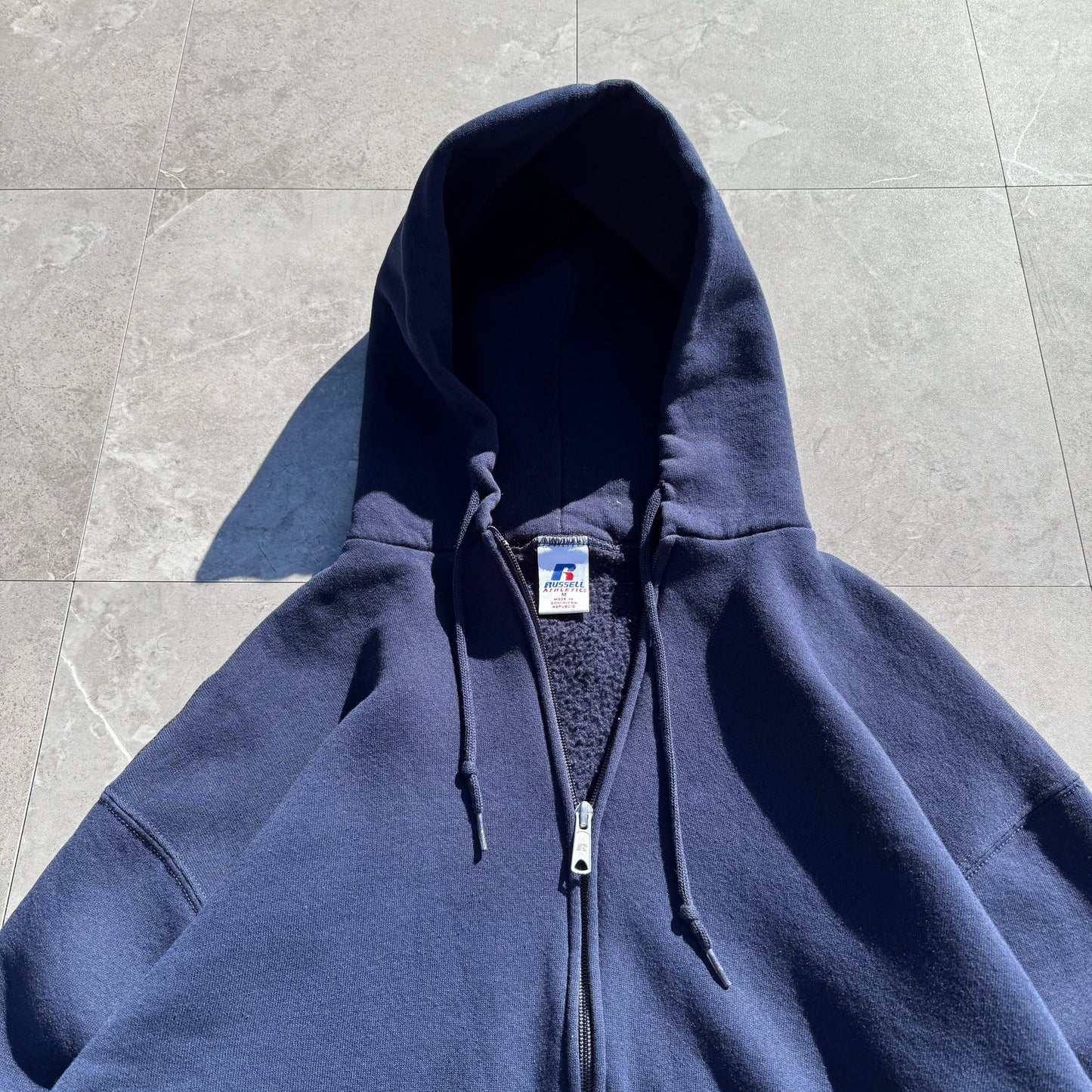 90s-00s Russell Athletic Plain Zip -Up Hoodie