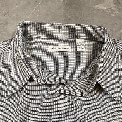 90s Pierre Cardin Rayon Gingham Checkered Shirt