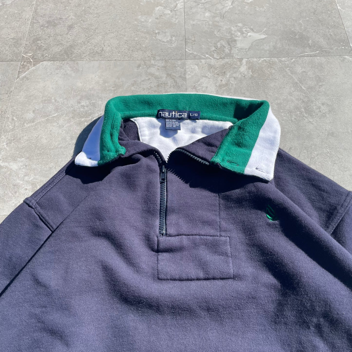 90s Nautica Off-Center Half-Zip Pullover